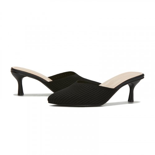 MULE HEEL JANE - 3 COLORS BLACK