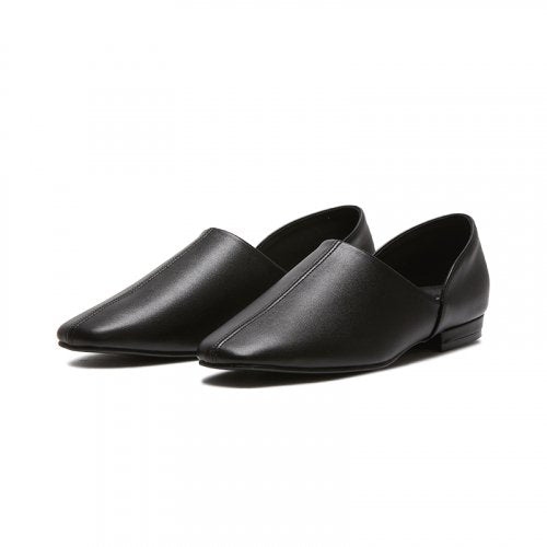 FLAT SHOES - 2 COLORS BLACK