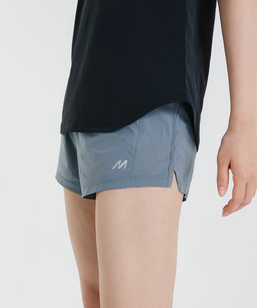 AIR COOLING RUNNING SHORTS - 2 COLORS BLACK