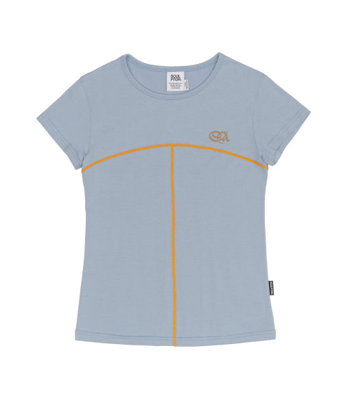 CONTRAST STITCH TEE BLUE