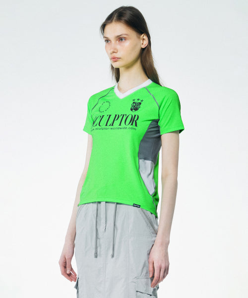 SPORTS JERSEY TEE ACID GREEN