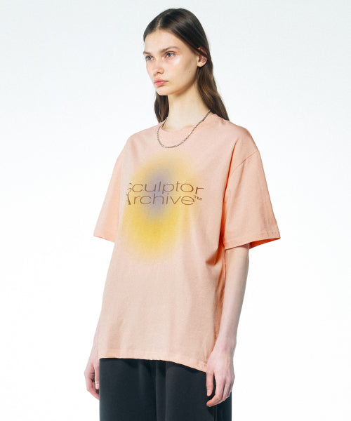 COLOUR ARCHIVE LOGO TEE PALE PINK