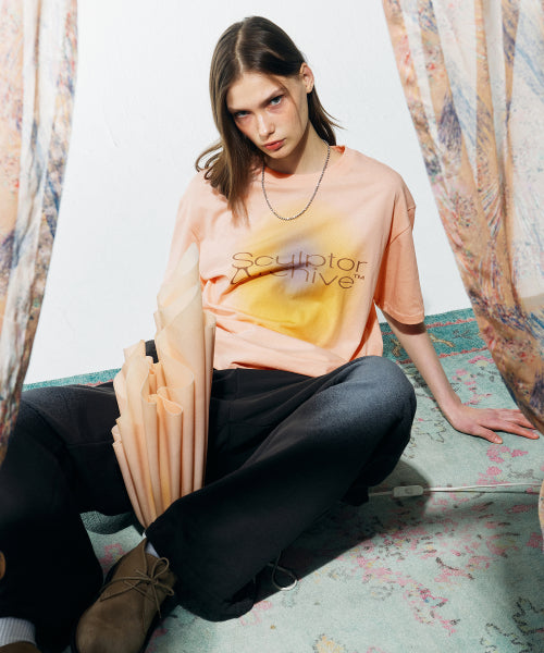 COLOUR ARCHIVE LOGO TEE PALE PINK
