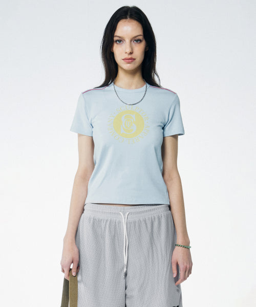 VARSITY LOGO TEE PALE BLUE