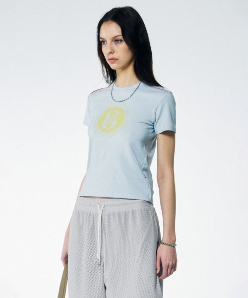 VARSITY LOGO TEE PALE BLUE