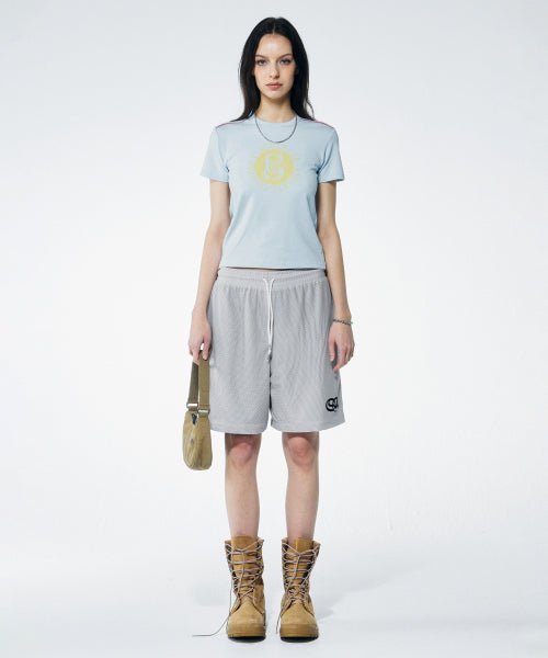 VARSITY LOGO TEE PALE BLUE