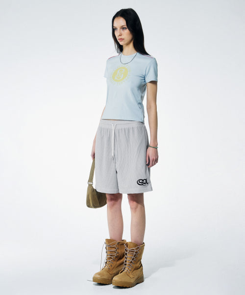 VARSITY LOGO TEE PALE BLUE