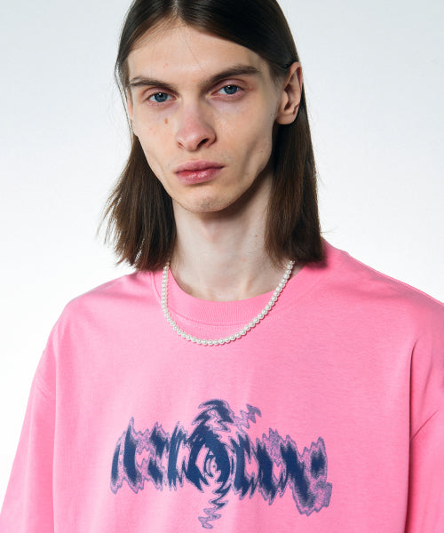 DISTORTED LOGO TEE - 2 COLORS PINK