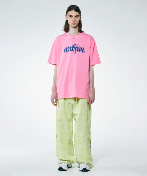 DISTORTED LOGO TEE - 2 COLORS PINK