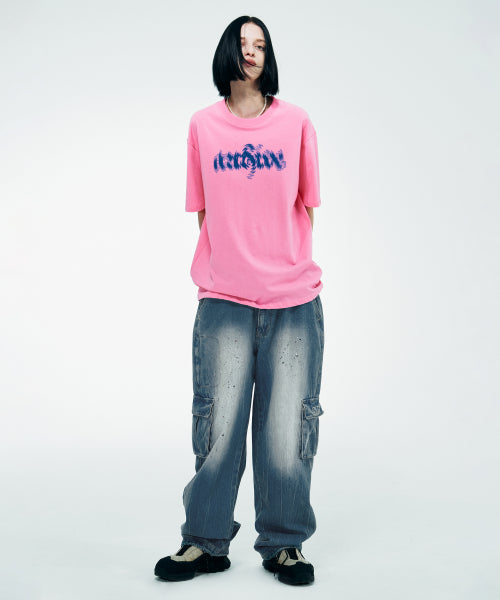 DISTORTED LOGO TEE - 2 COLORS PINK