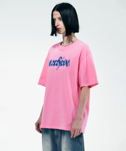 DISTORTED LOGO TEE - 2 COLORS PINK