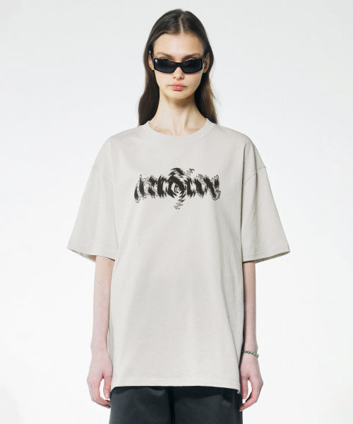 DISTORTED LOGO TEE - 2 COLORS WHITE