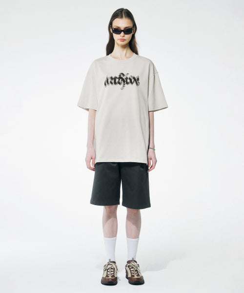 DISTORTED LOGO TEE - 2 COLORS WHITE