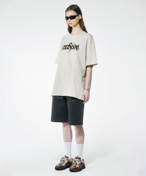 DISTORTED LOGO TEE - 2 COLORS WHITE
