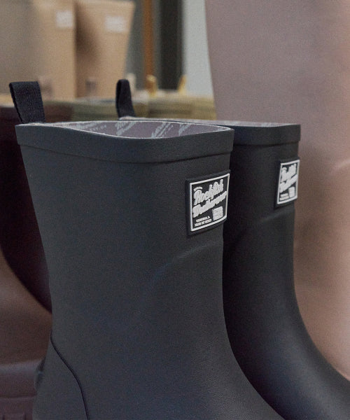 PLATFORM RAIN BOOTS MIDDLE - 7 COLORS BLACK