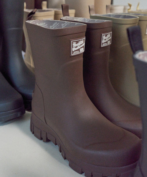 PLATFORM RAIN BOOTS MIDDLE - 7 COLORS BLACK