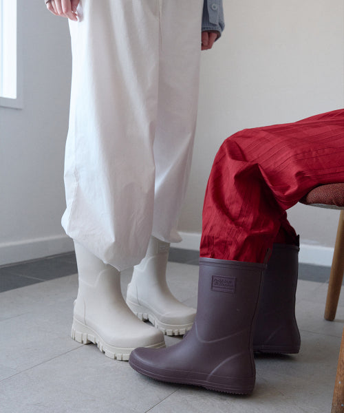 PLATFORM RAIN BOOTS MIDDLE - 7 COLORS BLACK