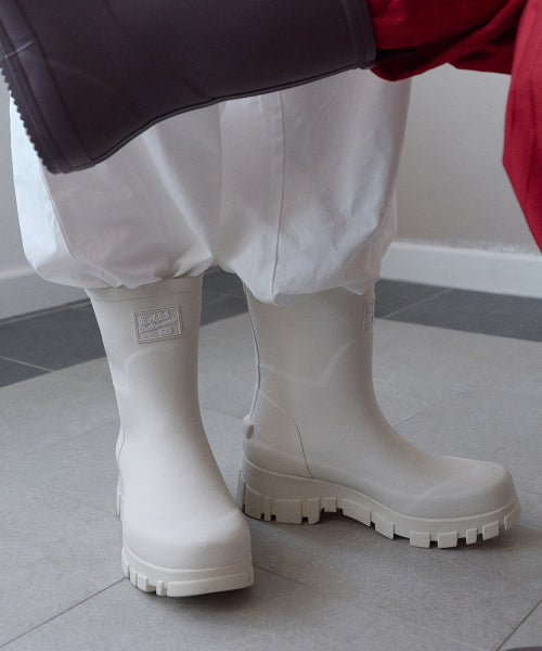PLATFORM RAIN BOOTS MIDDLE - 7 COLORS BLACK