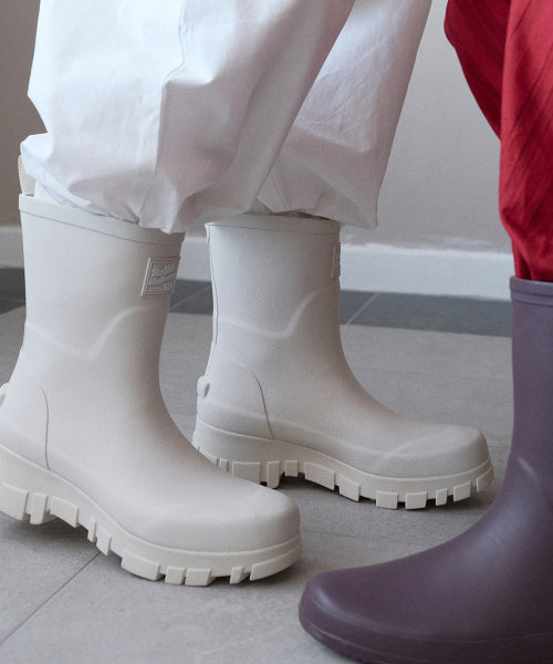 PLATFORM RAIN BOOTS MIDDLE - 7 COLORS BLACK