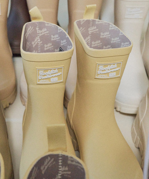 PLATFORM RAIN BOOTS MIDDLE - 7 COLORS BLACK