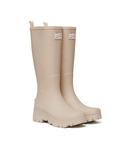 PLATFORM RAIN BOOTS LONG - 8 COLORS BLACK