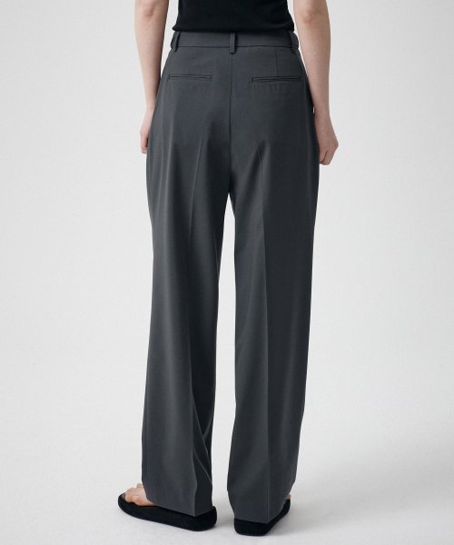 SEMI BALLOON HIDDEN BANDING SLACKS - 2 COLORS GRAY