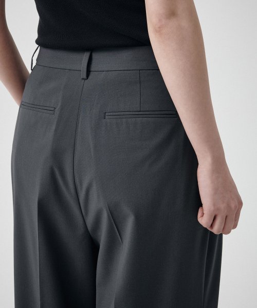 SEMI BALLOON HIDDEN BANDING SLACKS - 2 COLORS GRAY