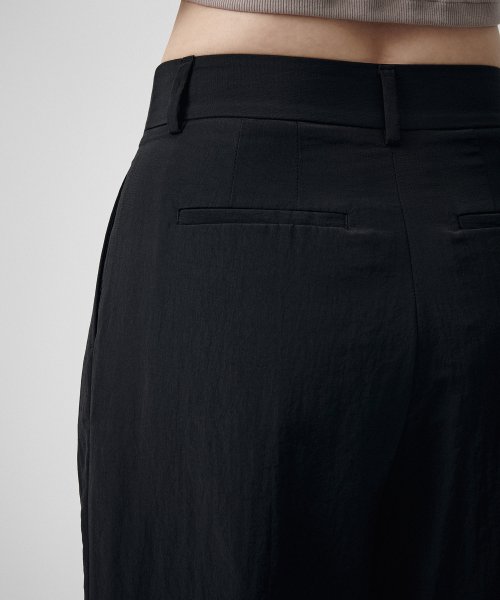 CRINKLE WIDE PANTS - 3 COLORS BLACK
