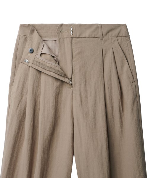 CRINKLE WIDE PANTS - 3 COLORS BEIGE