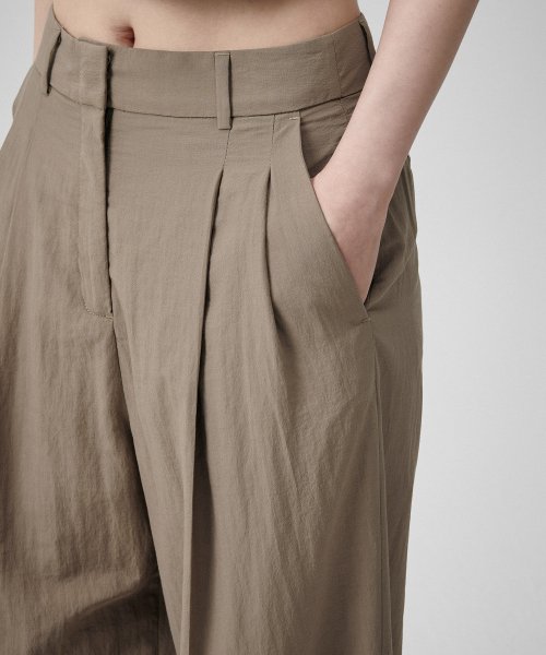 CRINKLE WIDE PANTS - 3 COLORS BEIGE