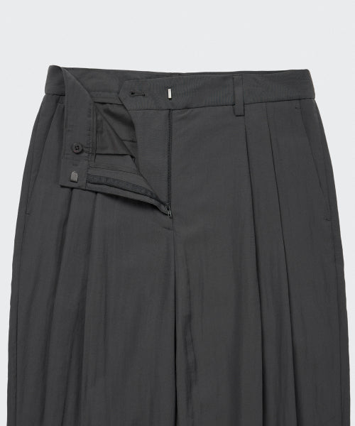 CRINKLE WIDE PANTS - 3 COLORS GRAY