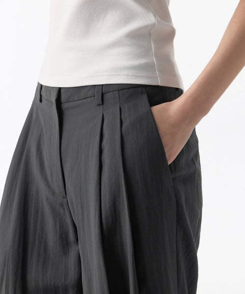CRINKLE WIDE PANTS - 3 COLORS GRAY
