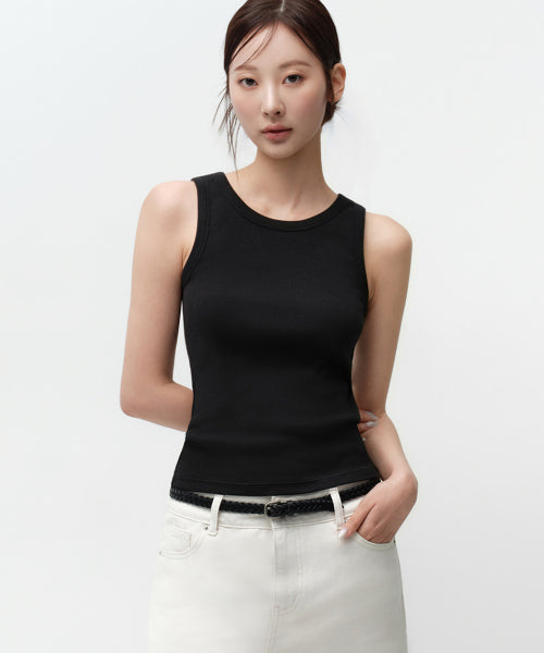 WOMENS ESSENTIAL TANK TOP #韓韶禧同款! - 8 COLORS BLACK