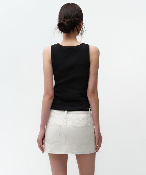 WOMENS ESSENTIAL TANK TOP #韓韶禧同款! - 8 COLORS BLACK