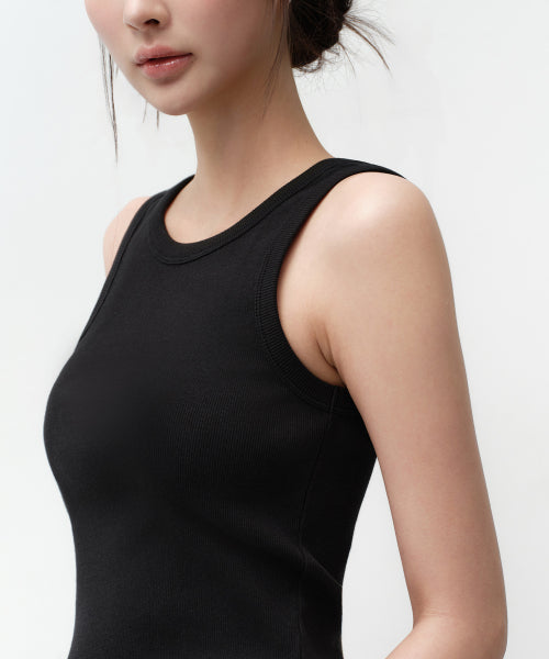 WOMENS ESSENTIAL TANK TOP #韓韶禧同款! - 8 COLORS BLACK