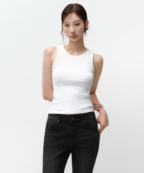 WOMENS ESSENTIAL TANK TOP #韓韶禧同款! - 8 COLORS WHITE