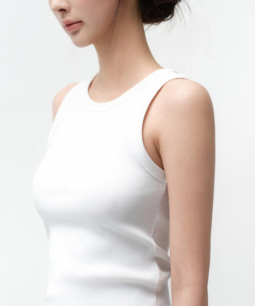 WOMENS ESSENTIAL TANK TOP #韓韶禧同款! - 8 COLORS WHITE