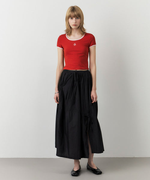 LINE COLOR BLOCK SLIM SHORT SLEEVE TEE - 7 COLORS