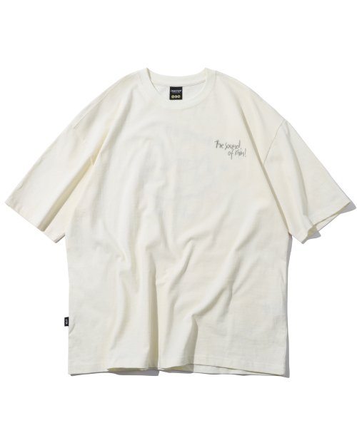 EMBROIDERY SHORT SLEEVE TEE - 2 COLORS CREAM