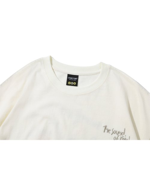 EMBROIDERY SHORT SLEEVE TEE - 2 COLORS CREAM