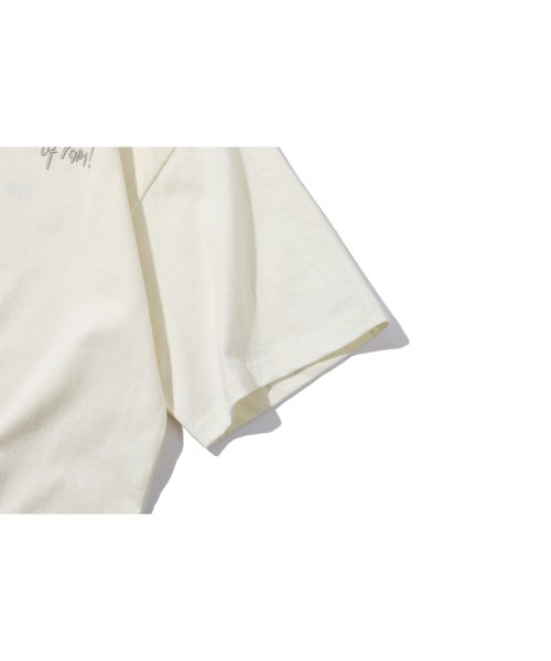 EMBROIDERY SHORT SLEEVE TEE - 2 COLORS CREAM