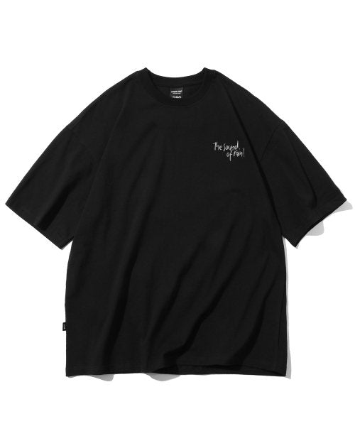 EMBROIDERY SHORT SLEEVE TEE - 2 COLORS BLACK