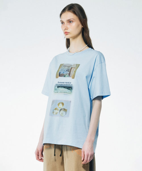 SUMMER SENSIBILITY TEE BABY - 2 COLORS BABY BLUE