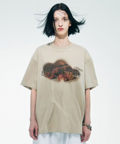 LOVE ENERGY TEE - 3 COLORS BEIGE