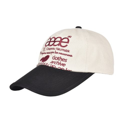 WEB LOGO 5 PANNEL BALL CAP - 5 COLORS BLACK