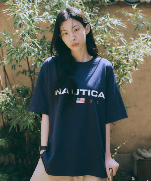 83 FLAG LOGO T-SHIRT - 4 COLORS NAVY