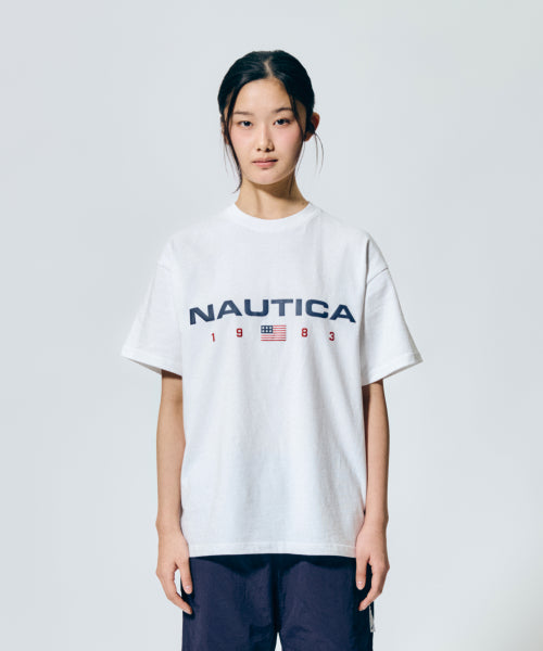 83 FLAG LOGO T-SHIRT - 4 COLORS WHITE