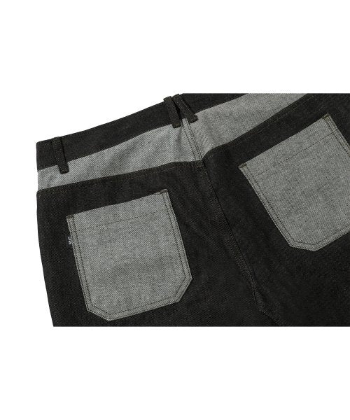 LAYER DENIM PANTS - 2 COLORS BLACK