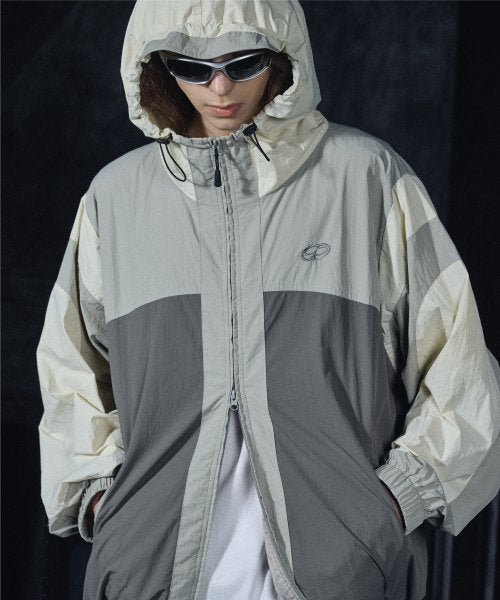 CRACKING HOOD WINDBREAKER - 2 COLORS GREY