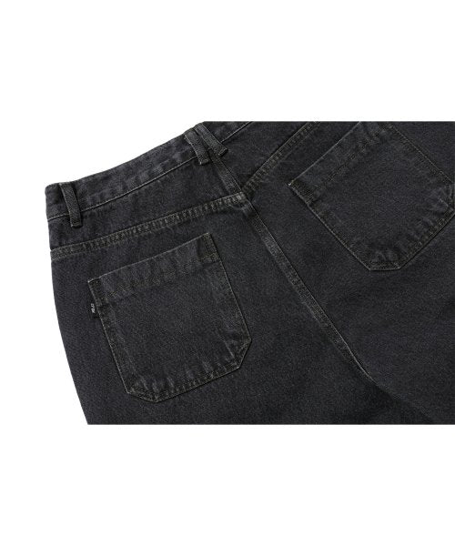BERMUDA FATIGUE CARGO DENIM PANTS - 2 COLORS BLACK